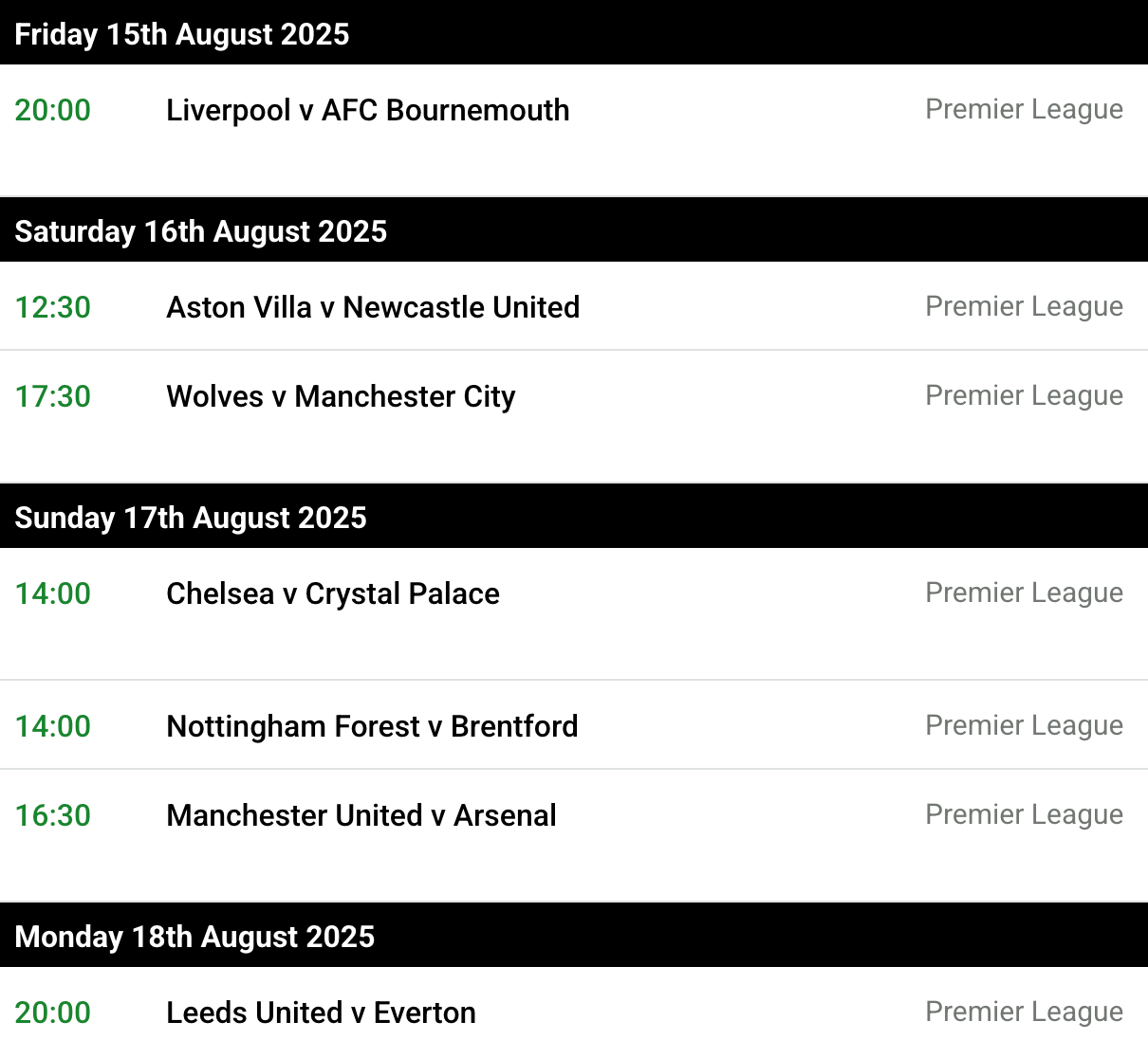 Usually updated Saturdays