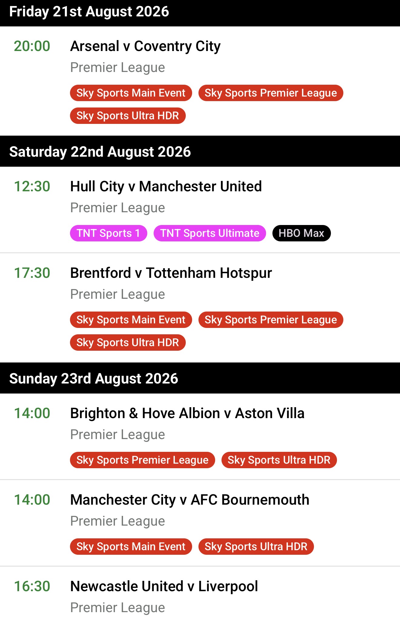 Usually updated Saturdays